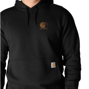 CARHARTT FORCE LOGO MOISTURE WICKING HOODIE-BLACK