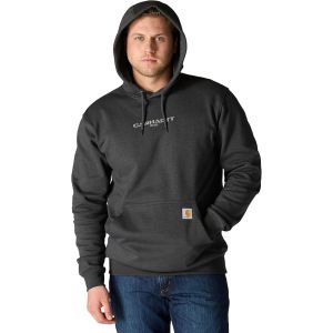 CARHARTT RAIN DEFEND CHEST LOGO HOOD-BLACK