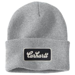 *OCT*CARHARTT SCRIPT PATCH TOQUE-GREY