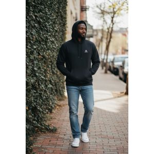 CONVERSE MENS HOODIE-BLACK