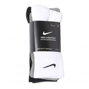 NIKE 3PK CREW SOCK -MULTI-LRG