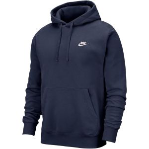 NIKE MENS LEFT CHEST HOODIE-NAVY