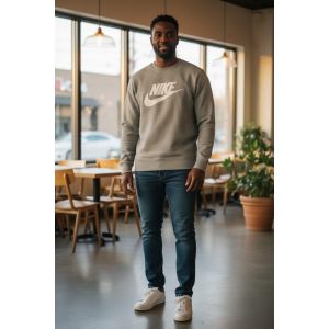 NIKE MENS CREWNWCK SWEATSHIRTS-GREY