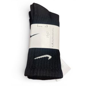 NIKE 3PK CREWSOCK BLACK-MED