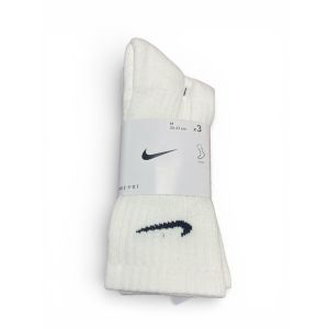 NIKE 3PK CREWSOCK WHITE-LARGE