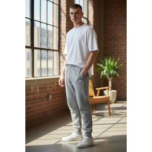 NIKE MENS FLEECE SWOOSH JOGGER-GREY