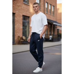 NIKE MENS TERRY SWISH JOGGER- NAVY