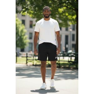 NIKE MENS TERRY SHORTS-BLACK