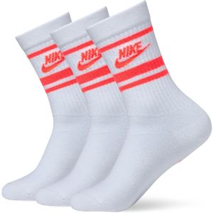 NIKE 3PK CREWSOCK RED STRIPE-MEDIUM