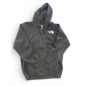 NORTH FACE MENS LEFT CHEST ZIPPER HOODIE-GREY