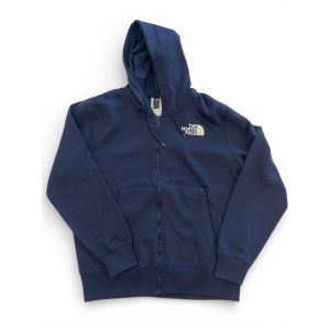 NORTH FACE MENS LEFT CHEST ZIPPER HOODIE-NAVY