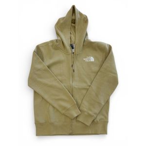 NORTH FACE MENS LEFT CHEST ZIPPER HOODIE-SAND