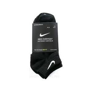 NIKE 3PK ANKLE SOCK -BLK-LRG
