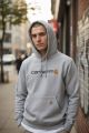 CARHARTT MENS CHEST LOGO HOODIE-GREY