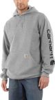 CARHARTT SLEEVE LOGO HOODIE-HEATHER