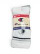 CHAMPION 9-11 3PK CREW SOCKS-BLK/WHT