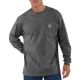 *JUNE* CARHARTT LONG SLEEVE POCKET T-CHARCOAL