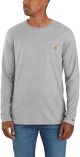 *JUNE* CARHARTT LONG SLEEVE POCKET T--HGREY