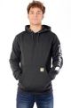 CARHARTT SLEEVE LOGO HOODIE-BLACK