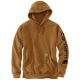 CARHARTT SLEEVE LOGO HOODIE-BROWN