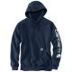 CARHARTT SLEEVE LOGO HOODIE-NAVY