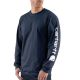 *JUNE* CARHARTT LONG SLEEVE LOGO T-NAVY