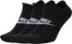 NIKE 3PK DRIFIT NO SHOW SOCK -BLK/WHT- LARGE
