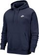 NIKE MENS LEFT CHEST HOODIE-NAVY