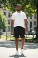 NIKE MENS TERRY SHORTS-BLACK